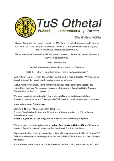 Festumzug Stadtgeburtstag